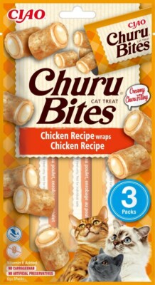 8859387700827 INABA Churu Bites Chicken recipe wraps - Katze behandeln - 3x10 g 