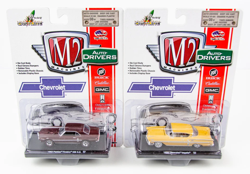 M2 Machines 1/64 Auto Drivers Lot of 6 Road Runner FIrebird Impala Studebaker - Image 3 of 4