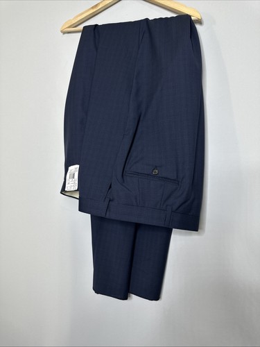 Giacca Jack Victor uomo 56L blu navy tuta 100% lana blazer e pantaloni - fantasia - Foto 12 di 12