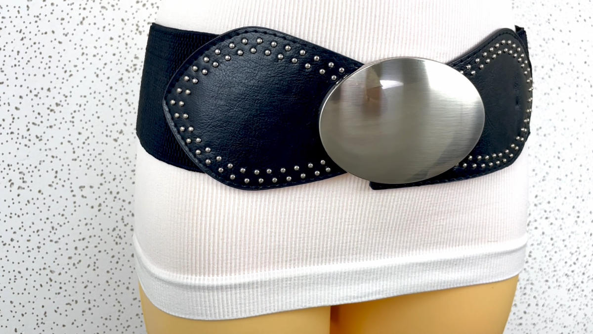 Women\'s Synthetic Leather Waist Belt with Silver Oval Buckle Buy Women main image 4