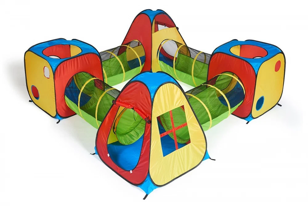 UTEX 8 in 1 Pop Up Children Play Tent House with 4 Tunnel 4 Tents
