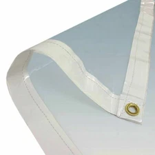 20 MIL CLEAR PVC Vinyl Tarp Super Duty 18 oz Tarp Fire Retardant Material  Vinyl