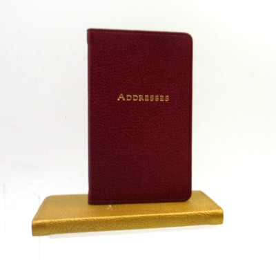Address Book Pocket Size 3x5'' Soft Leather Cover Graphic Image List$40 Cranberry