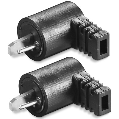 2x DIN Lautsprecherstecker 90° gewinkelt mit Schraubanschluss 2,2 mm Schwarz