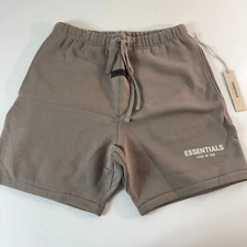 Essentials Fear Of God Drawstring Shorts Men Size Medium Taup Cotton Blend NEW