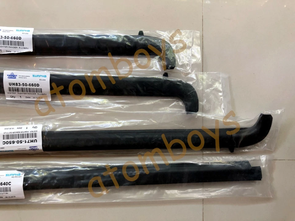 1998-2006 Ford Courier Ranger TRUCK PICKUP WINDOW GLASS SEALS DOOR WEATHER STRIP - Image 3 of 4