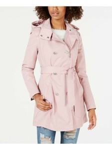 guess pink trench coat