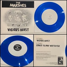 THE MARSHES Vicious Beast 7” Blue Vinyl 50-Down By Law Dag Nasty Face To Face