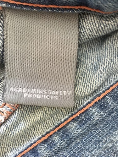 Akademiks Blue Jean Shorts Mens 36 Street Baggy Hip Hop Big Groovy Pockets Vtg - Picture 7 of 9