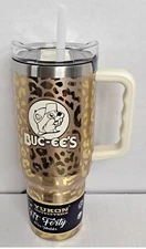 Bucees Yukon Outfitters Buc-ee’s Gold Limited Cheetah 40oz Tumbler Handle Viral