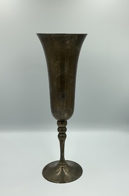 Vintage Brass Metal Vase  Made in India By Horizon Co. 9 Inches