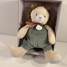Doudou et Compagnie Paris Couleurs Savane Teddy Lion Plush Baby Toy Green NEW