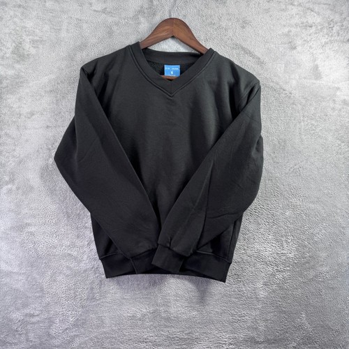 Uneek UC206 Plain Black Childrens/Kids Sweatshirt Size Medium M Long Sleeve - Picture 6 of 8
