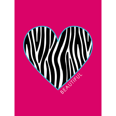 Rosa Zebra Set schöner großer Wandbilddruck