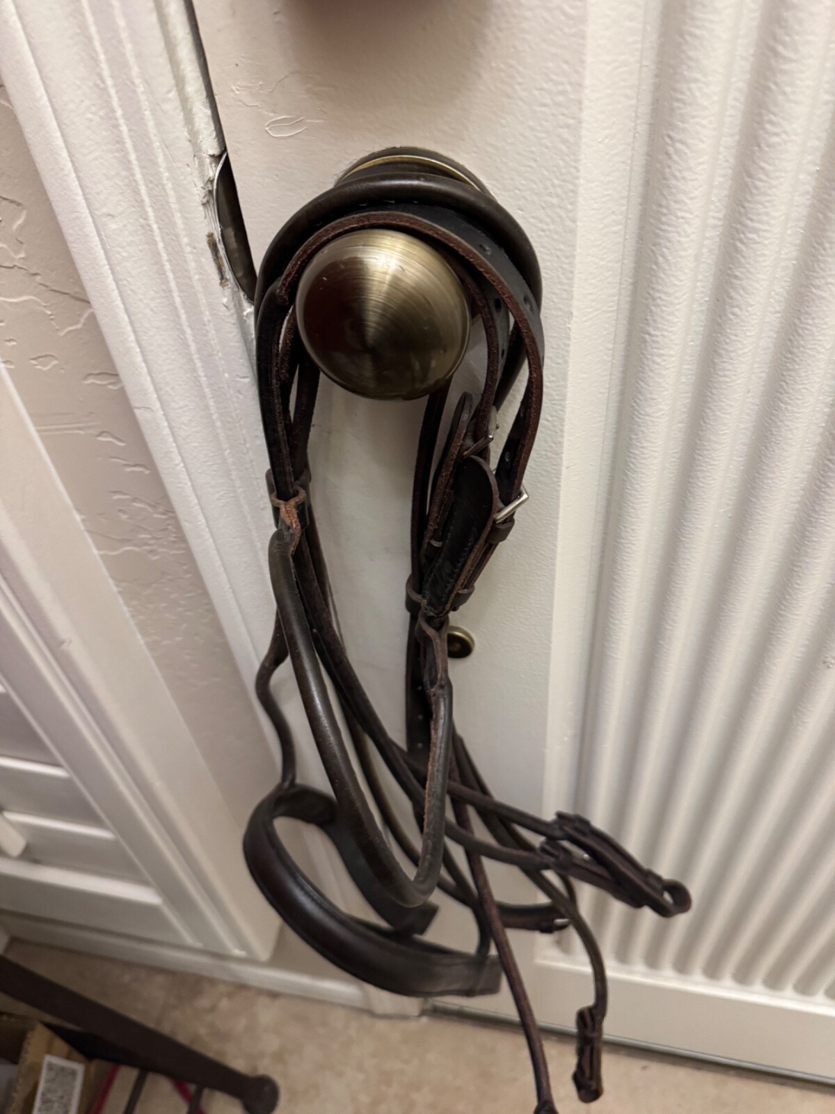 Rolled Black Leather Dressage/Eventing/Show, English Bridle & Reins "England" 