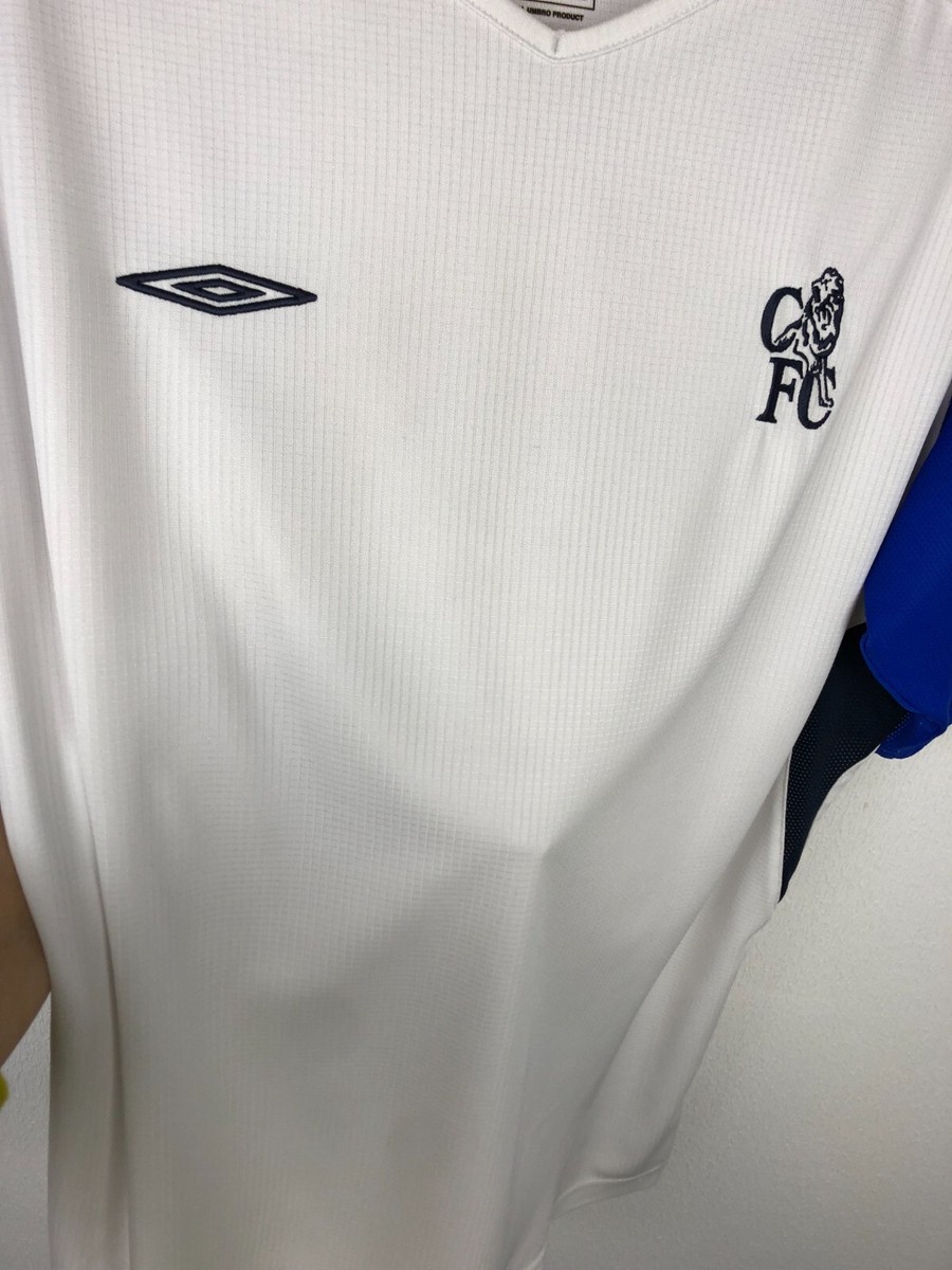 Vintage Umbro Chelsea Football Train Shirt Soccer Jersey White
