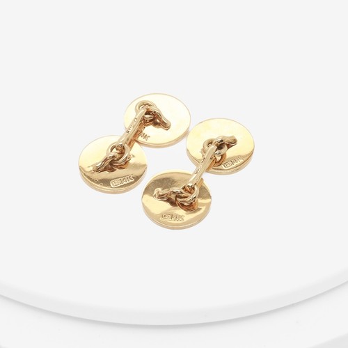 Cartier 14K Gold Monogrammed Cufflinks & Shirt Stud Dress Set - Picture 7 of 12