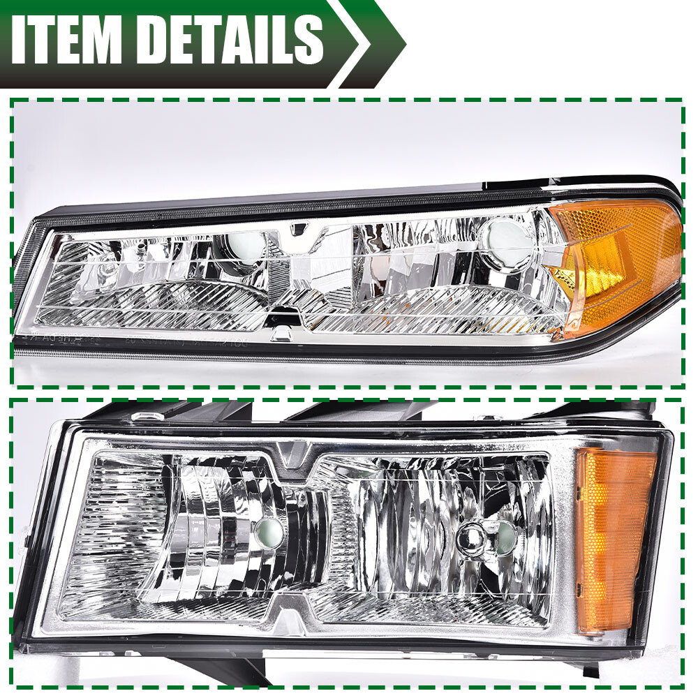 Bumpers & Parts For GMC Canyon Fit 04-12 Chevy Colorado | GMC Canyon Truck Clear Headlights Tail Li Headlight Assemblies For 2019 GMC Canyon - Foto 11