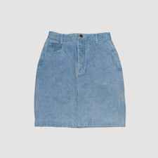 Calvin by Calvin Klein Vintage Light Wash Denim Skirt Size 7/8 Waist 25"