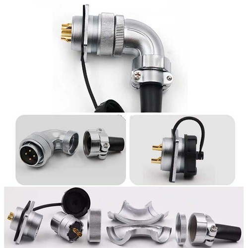 Aviation Socket & TS Angled Plug WS28-2/3/4/7/8~35P Male Female Connector - Picture 3 of 7