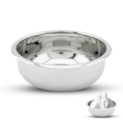 HARYALI LONDON Stainless Steel Shaving Bowl – Compact Lather Bowl for Cream, Soap & Wet Shave