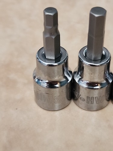Husky Hex Socket Set 3/8" Drive 4 Pc Piece Bit Allen Key Metric MM 5/16 HW5 HW6 - Picture 2 of 5