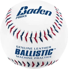 Ballistic Leather Pitching Machine Baseballs | Durable Leather Construction for