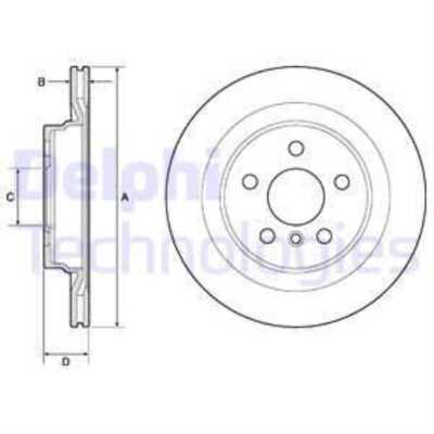DELPHI 2x Bremsscheibe hinten Ø300mm belüftet für BMW X1 F48 xDrive20d