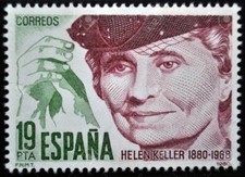 Spain 1980 MNH, Helen Keller, Physically Challenged  educator and writer
