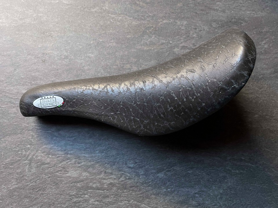 Selle San Marco Concor Junior Cuir Noir - Vintage - Vélo Course / Cyclotourisme