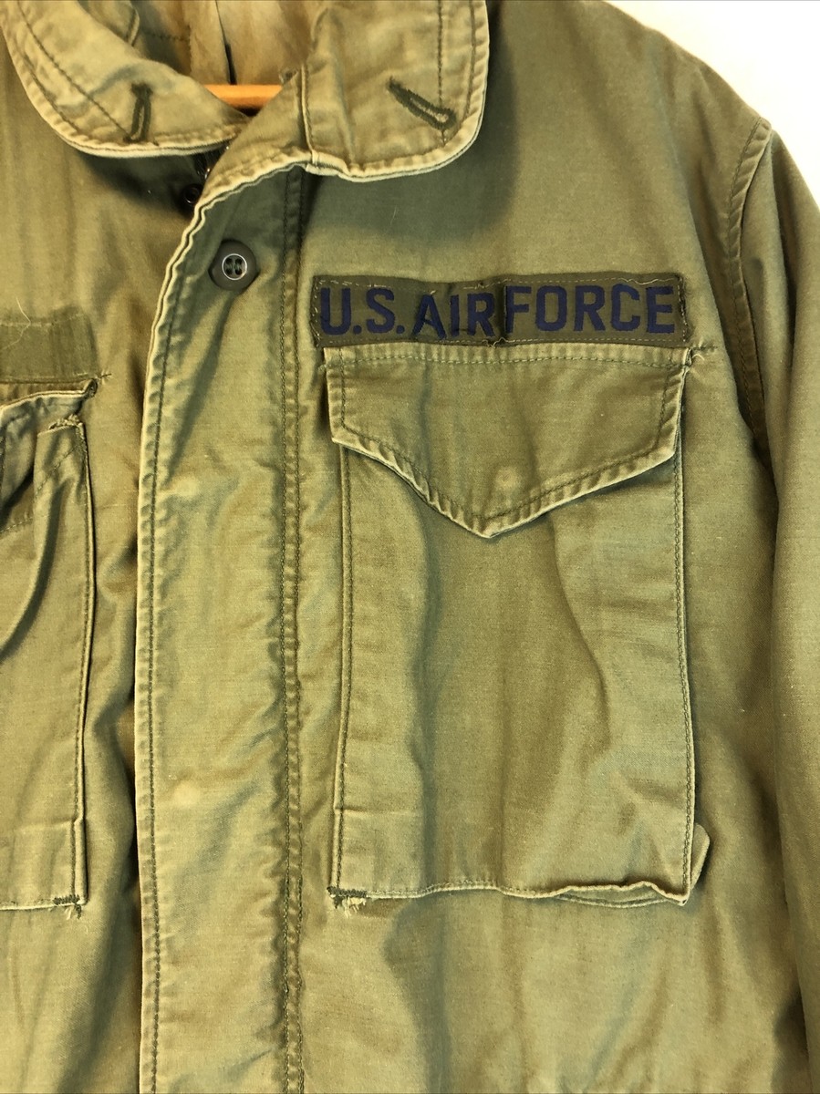 M65 Field Jacket Small Long OG-107 70s US Air Force Hood M65 Field Jacket Small Long OG-107 70s US Air Force Hood
