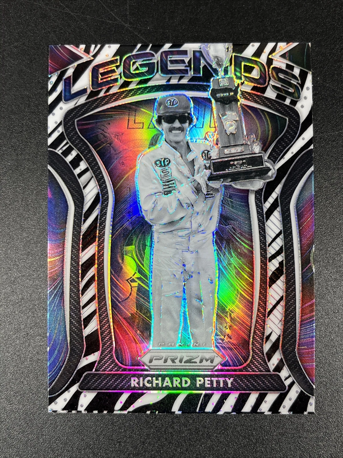 2021 Panini Prizm ZEBRA PRIZMS #82 Legends Richard Petty - RARE CASE HIT