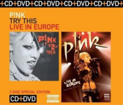 Pink Try This/Live in Europe (CD) Album with DVD