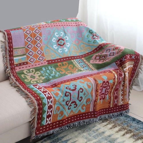 Tapiz colgante de pared 63 pulgadas manta navajo tribal azteca étnica Kilim - Imagen 21 de 23