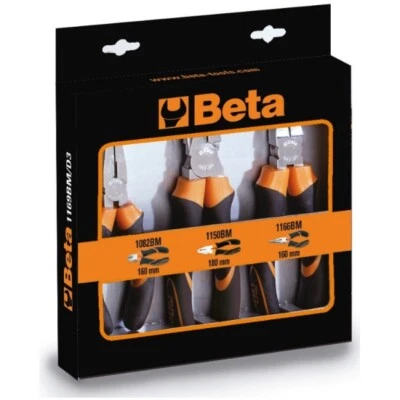 Set 3 utensili Beta Tools 1169BM/D3 pinza universale tronchese pinza becchi