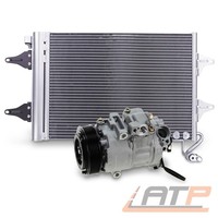 Kompressor + Kondensator SET Klimaanlage FÜR Seat Ibiza Skoda Fabia VW Polo 9N