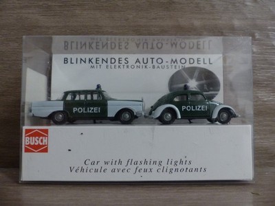 Busch 5612 H0 Automodell Feuerwehr-Set Epoche III blinkendes Modellauto in OVP