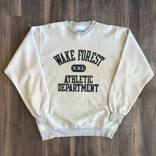 Vintage Wake Forest University Demon Deacons Sweatshirt Men's Size XL Gray