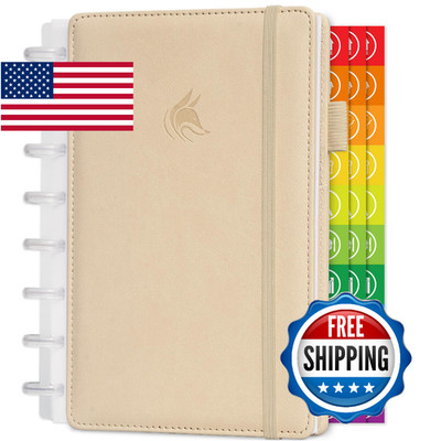 Clever Fox Disc-Bound Weekly Planner   Undated Monthly Notebook with Habit Track