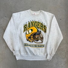 Vintage 90s Forest Hills Rangers Football Helmet Graphic Collegiate Sweatshirt