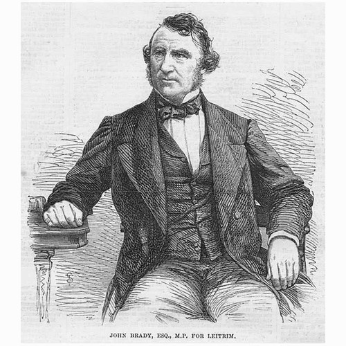 JOHN BRADY MP for Leitrim - Antique Print 1863