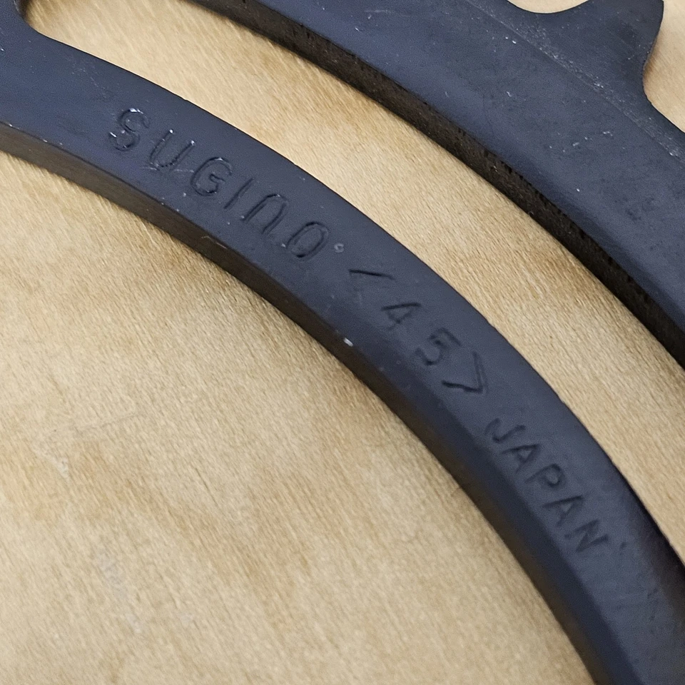 Plato Sugino Mighty Competition 3/32" 45T 5 pernos 144 m BCD negro NOS años 80 BMX Foto 4 de 4