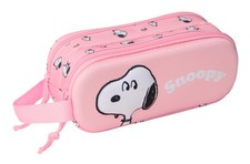 Snoopy 3D   Double 3D Pencil Case, Children's Pencil Case, Ideal for School Age