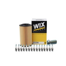 Wix Engine Oil Filter and Denso 16 Spark Plug kit for C209 CLK55 AMG 5.5L V8 RWD