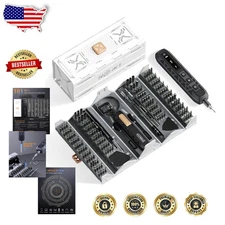 Mini Electric Screwdriver 162 S2 Steel Bits 3.7V Cordless 3 Torque Settings Gold