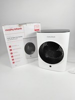 Morpy Richards HeatFlux Fan Heater In White, LED Display, Low Noise NO REMOTE
