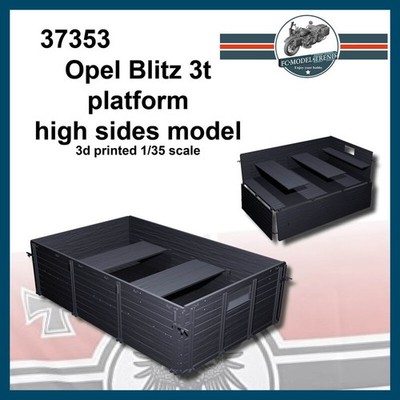 FC Model Trend 1/35 Opel Blitz Rear Platform with Real Wood Texture, High Sides