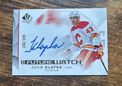 2024-25 SP Authentic Horizontal Future Watch Auto Adam Klapka /599 RC X14900