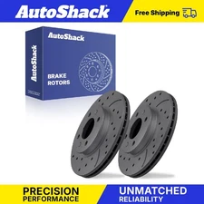 Front Drilled Slotted Brake Rotors Pair for Hyundai Accent Kia Rio5 1.6L