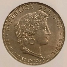 Peru 20 Centavos 1926 KM 215.1 NGC MS62 TOP POP
